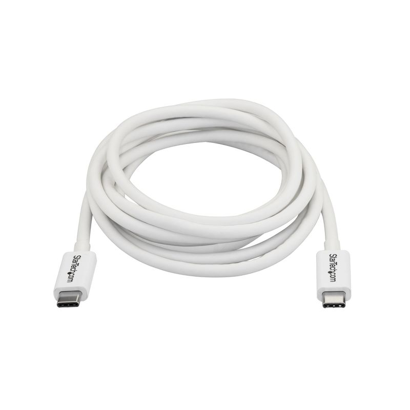 Startech-Cavo-Thunderbolt-3-Bianco-da-2mt-Compatibile-Displayport
