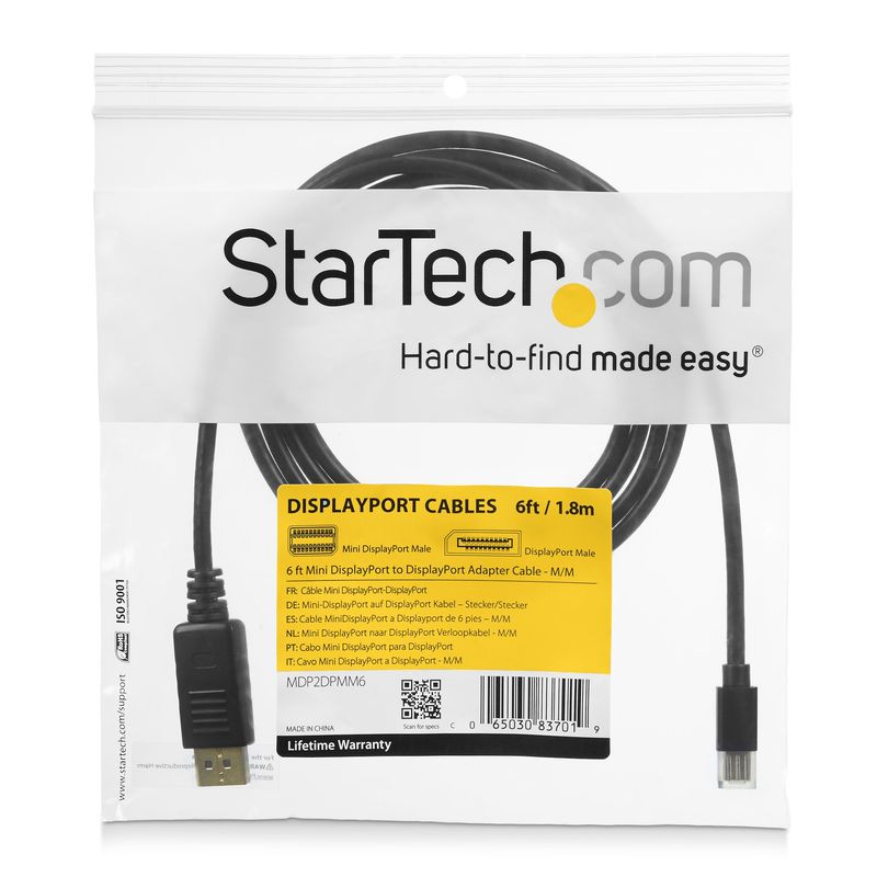 Startech-Cavo-Mini-Displayport-12-a-Displayport-4K-da-3mt-M-M