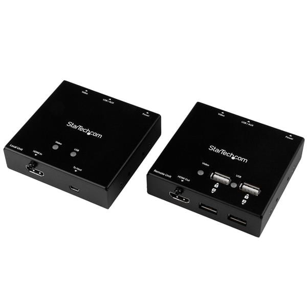 Startech-Extender-Hdmi-Via-Cat6-con-Hub-Usb-a-4-Porte-50mt-1080p