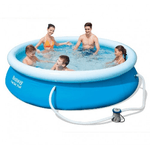 Bestway Fast Set Piscina Autoportante Rotonda mis. 305xh76 cm - colore azzurro - con pompa a filtro