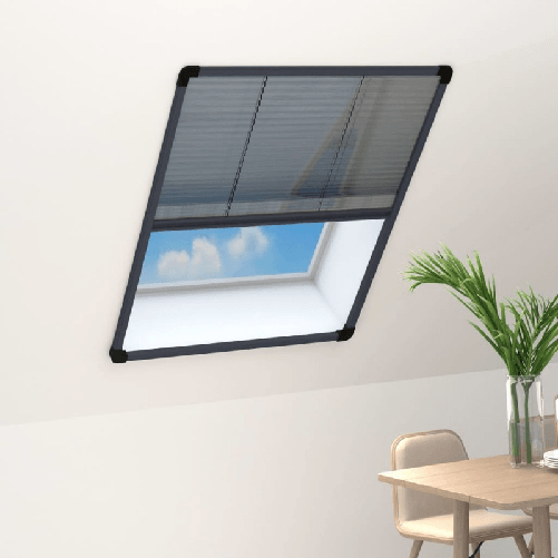 VidaXL Zanzariera Plissettata Finestre Alluminio Antracite 60x80 cm