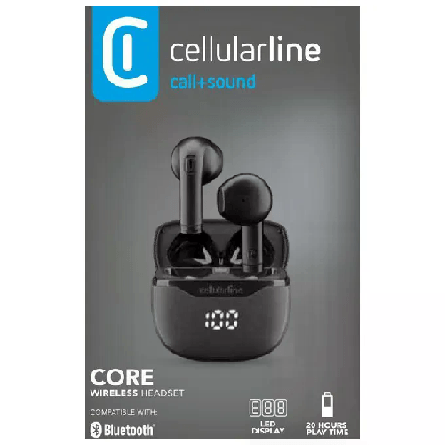 Cellularline Auricolare Bluetooth TWS CORE Nero