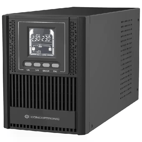 Conceptronic ZEUS52E1K UPS Doppia Conversione 1 kVA 900W 4 Prese LCD Gruppo Continuita'