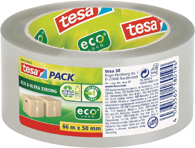 Tesa nastro adesivo trasparente eco-friendly ultra strong 50 mm x 66 m