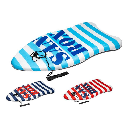 TrAdE Shop Traesio  Tavoletta Mare Eps 84cm Bodyboard Surf Stripe Righe Con Scritta Con Corda Caviglia 3501025 -