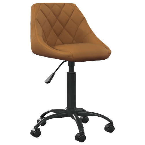 VidaXL Sedia da Ufficio Marrone in Velluto