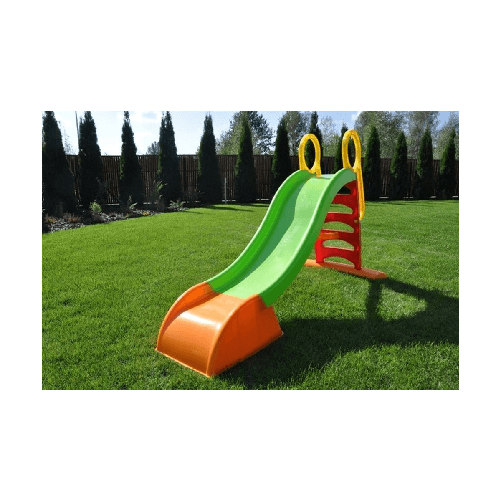 Scivolo-Lungo-180cm-Plastica-Scaletta-5-Gradini-h-110cm-Innesto-Acqua-Giardino