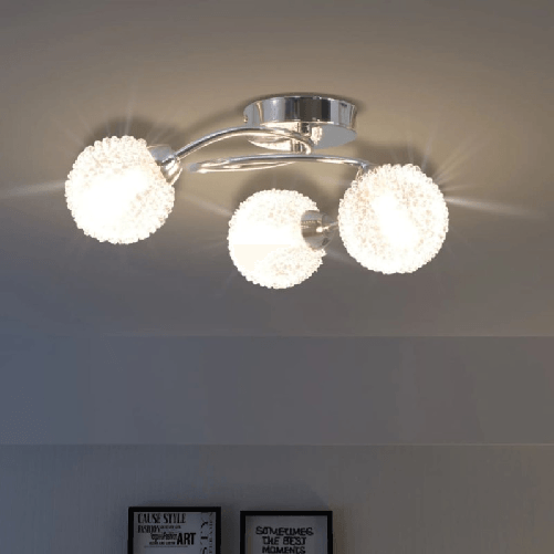 VidaXL Lampadario da Soffitto con 3 Lampadine LED G9 120 W