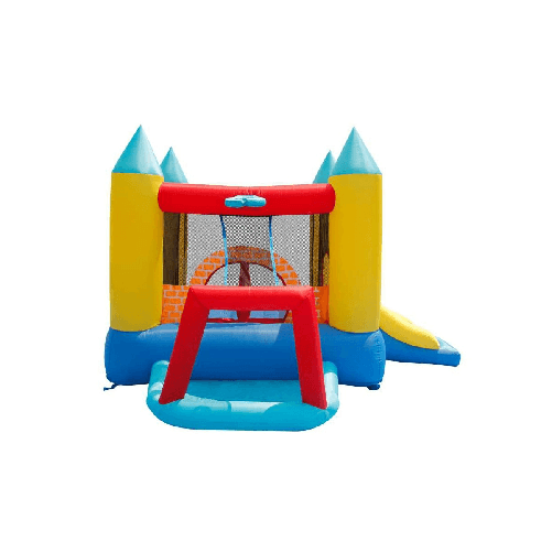 Gioco-Gonfiabile-Castello-Saltarello-Scivolo-per-Bambini-Pompa-Motore-Gigante