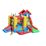 Happy Castello Gonfiabile Gigante Bambini Gioco Scivolo Saltarello Tappeto Elastico