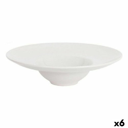 La Mediterránea Piatto per Pasta La Mediterránea Bari Avorio Gres (6 Unità) (25 x 6,6 cm)