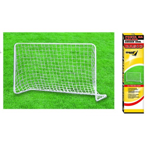 Porta-da-Calcio-180x60x122-in-Metallo-con-Rete-Soccer-Goal-Calcetto