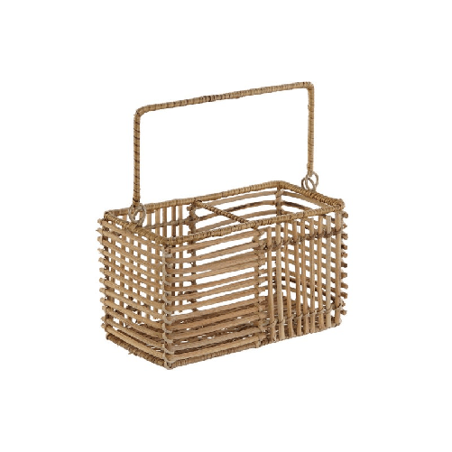 DKD Home Decor Cestello per posate DKD Home Decor Marrone Ferro 20 x 10 x 12 cm