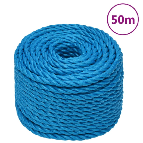 VidaXL Corda da Lavoro Blu 10 mm 50 m in Polipropilene