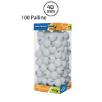 Sport One Confezione 100 Palline Ping Pong Misura 40mm Serie Training Allenamento Tennis