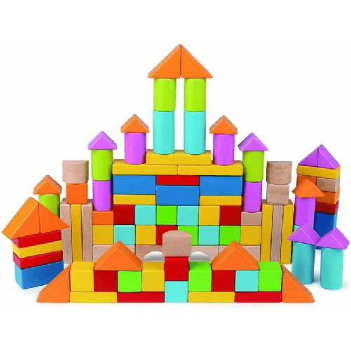 Hape Gioco di Costruzioni con Blocchi Hape 101 Pezzi 27 x 22 x 13 cm