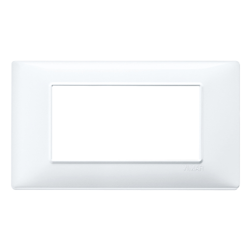 VIMAR Placca classica 4 moduli serie plana vimar 14654 *** colore bianco, confezione 1
