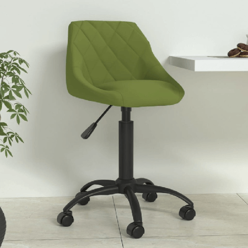 VidaXL Sedia da Pranzo Verde Chiaro in Velluto