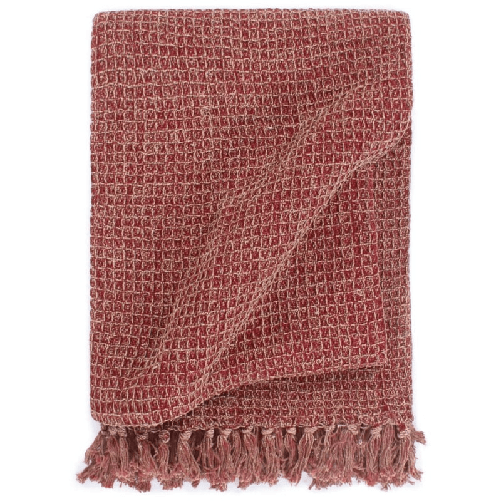 VidaXL Copriletto in Cotone 220x250 cm Rosso Borgogna
