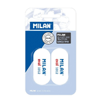 Milan 1012 Pacchetto di 2 gomme ovali - briciola di pane - gomma sintetica morbida - colore bianco