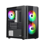 NUWO CASE NUWO BLITZ R28 BLACK 0.5MM SPCC3*U3 3*FAN FRGB RAINBOW SIDE