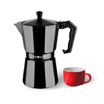 Muvip  Caffettiera in alluminio Muvip MV0603 - Capacità 1 tazza - Manico ergonomico - Antiaderente