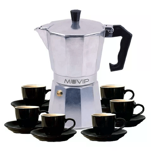 Muvip  Caffettiera in alluminio Muvip MV0604 - Capacità 6 tazze