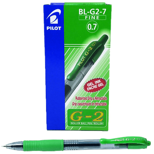 Pilot g2 penna roller verde 0.7 mm inchiostro gel