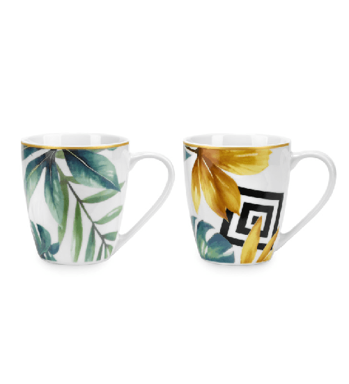 Fade Palm, set 2 tazza mug 360 ml in fine porcellana