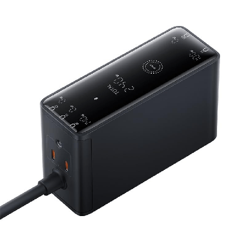 Baseus caricatore digitale gan 240w 3 porte usb-c nero per dispositivi multipli