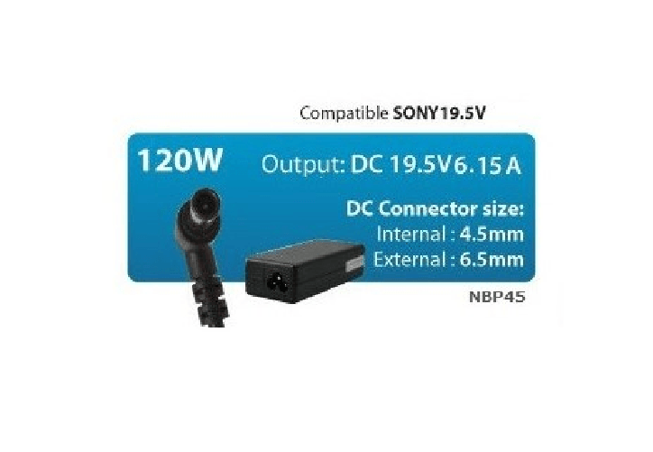 HANTOL ALIMENTATORE PER NOTEBOOK 120W (NBP45) PER SONY