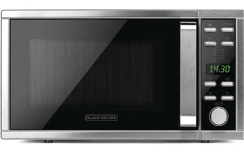 Black & decker  Black &amp; decker bxmz901e forno microonde 900w inox spazzolato, 9 programmi, con grill, 25 litri