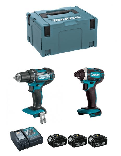 Makita kit dlx2127mj1 (ddf482 + dtd152 + 3 x 4,0.. 0088381813709