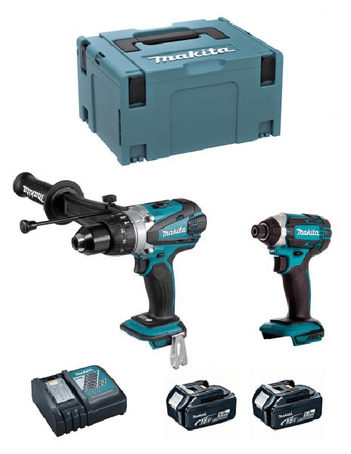 Makita kit dlx2145tj (dtd152 + dhp458 + 2 x 5,0.. 0088381813082