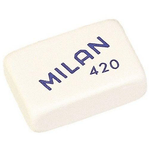 Milano 420 Rettangolare Cancella in gomma - Svuota di pane - Gomma sintetica morbida - Colori assortiti