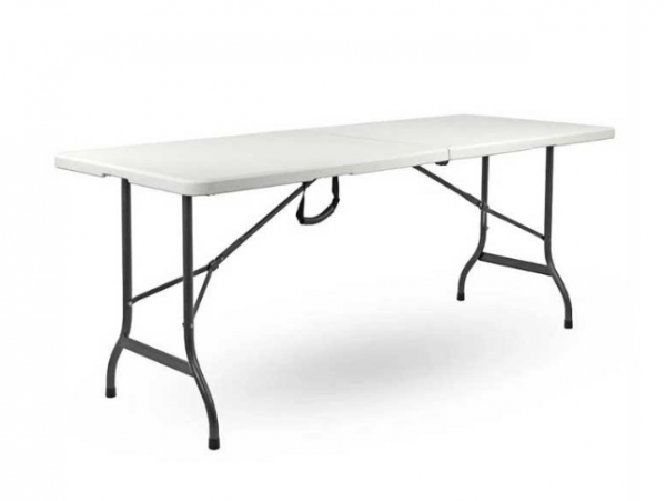I giardini del re Tavolo catering rettangolare pieghevole cm.180x76x74, bianco