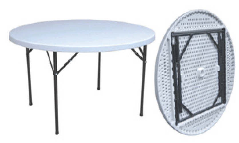 I giardini del re Tavolo catering rotondo pieghevole wedding giardino montagna d.122 cm h.74
