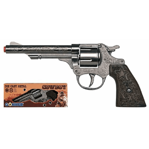 Gonher Pistola di Petardi Gonher Argentato Cowboy