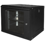 Armadio Rack 19 9U Link Serie Light Colore Nero Con Porta Vetro (Axpxl) Mm 450X400X530 Ripiano Incluso