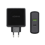 Aisens Caricabatterie USB da Parete Aisens PD 3.0 USB-C 48 W Nero