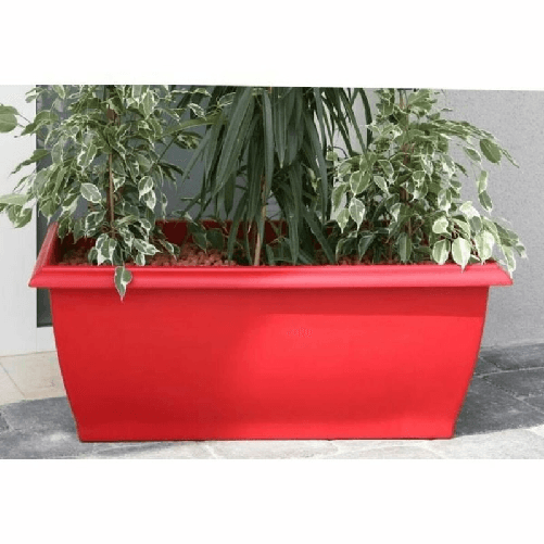 Riviera Vaso Riviera Rosso Plastica Rettangolare 80 x 40 cm 80 x 40 x 32 cm