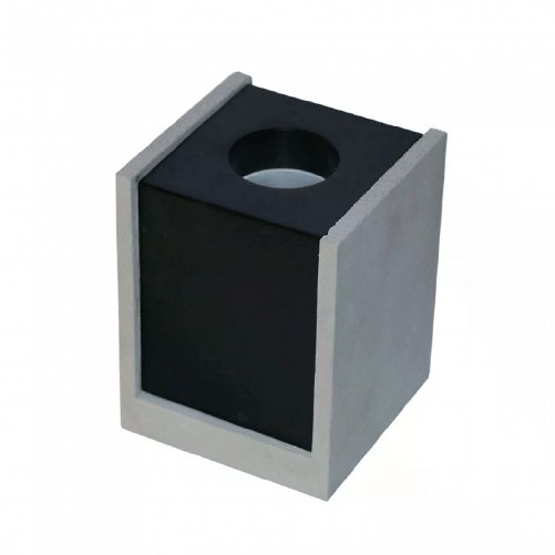 V-TAC Portafaretto LED GU10 Corpo in Gesso a Cubo Grigio Finitura Nera