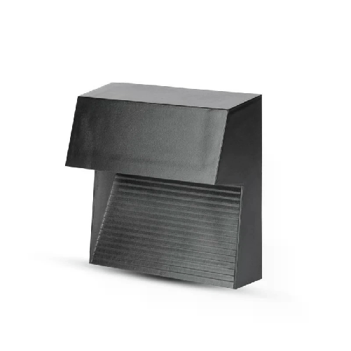 V-TAC Faretto LED Segnapasso Quadrato Montaggio a Plafone 3W Colore Nero 4000K IP65