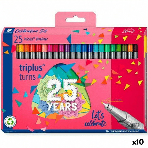 Staedtler Set di Pennarelli Staedtler Triplus Fineliner 334 (10 Unità)