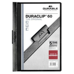 Durable Cartella Portadocumenti Durable Duraclip 60 Nero Trasparente A4 25 Pezzi
