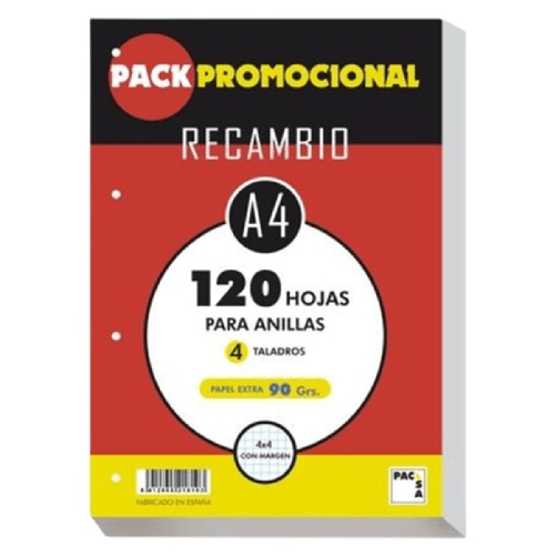 Pacsa Fogli a griglia Pacsa A4 120 Fogli