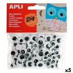 Apli Set di adesivi Apli Occhi Nero 5 Unità