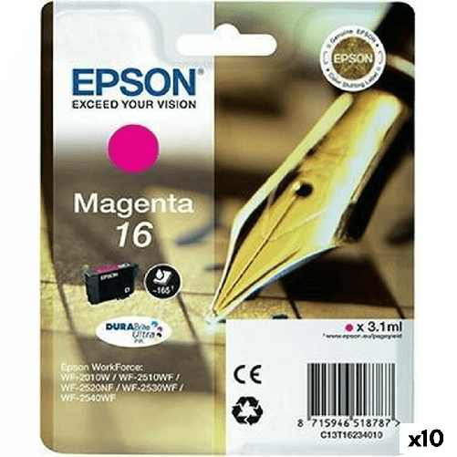 Epson Cartuccia ad Inchiostro Originale Epson DURABRITE ULTRA INK - Nº 16 Magenta (10 Unità)