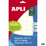 Apli Etichette adesive Apli Bianco 10 Fogli Ø 1,3 cm (10 Unità)
