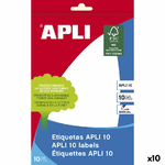 Apli Etichette adesive Apli Bianco Carta 10 Fogli 105 x 149 mm (10 Unità)